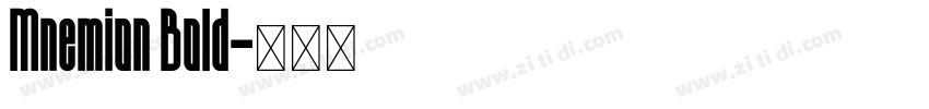 Mnemion Bold字体转换